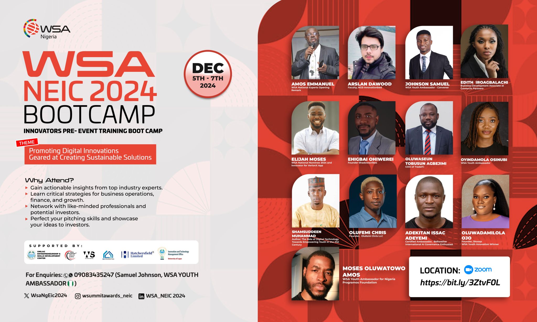 Speakers at the Innovation BootCamp